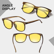 HAOLOTA Night Vision Driving Glasses Yellow Tinted Anti Glare Women NV8081