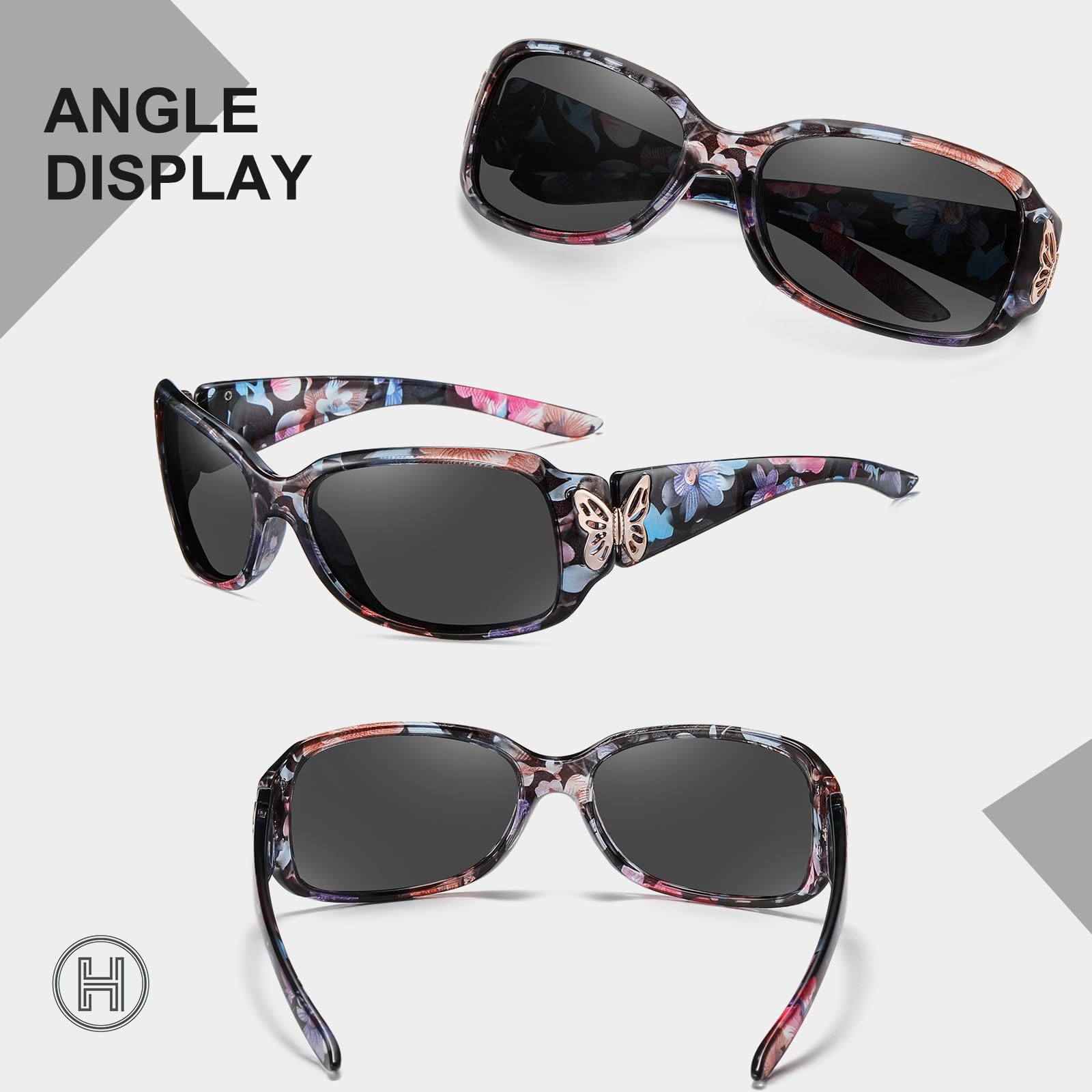 HAOLOTA Women's Polarized Sunglasses - Fashionable Butterfly Design SG0012