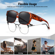 HAOLOTA 3pcs Polarized Fit Over Glasses Sunglasses Men Women UV400 Protection SG1824-3P