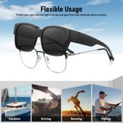 HAOLOTA 3pcs Polarized Fit Over Glasses Sunglasses Men Women UV400 Protection SG1824-3P