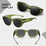 HAOLOTA Polarized Fit Over Sunglasses for Women Cat Eye for Prescription Glasses SG0171