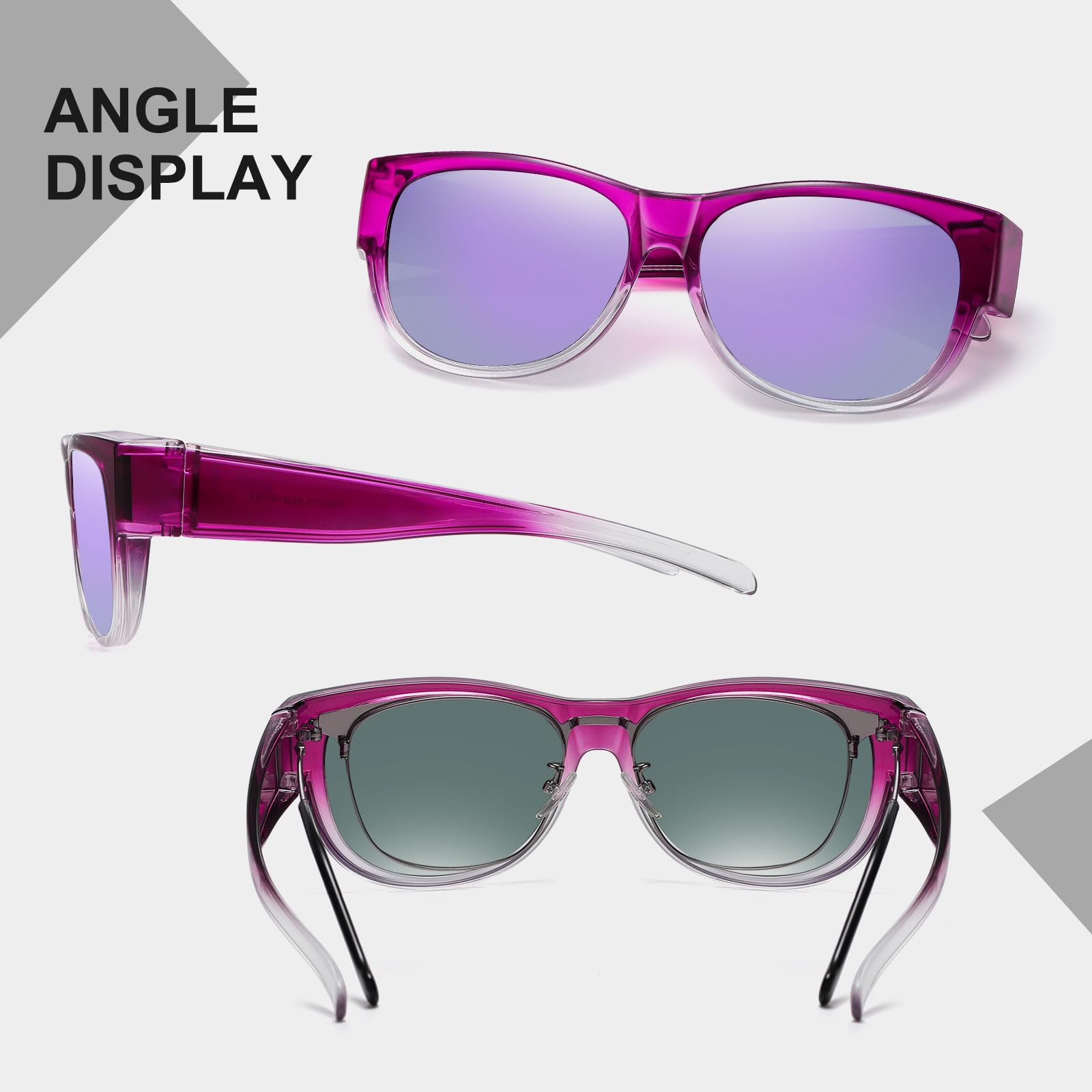 HAOLOTA Cat Eye Sunglasses for Women Polarized Sunglasses Wear Over Glasses SG0173