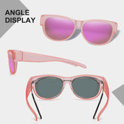 HAOLOTA Cat Eye Sunglasses for Women Polarized Sunglasses Wear Over Glasses SG0173
