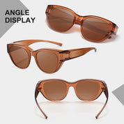 HAOLOTA Polarized Fit Over Sunglasses for Women Cat Eye for Prescription Glasses SG0171