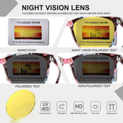 HAOLOTA Night Vision Driving Glasses Yellow Tinted Anti Glare Women NV8081