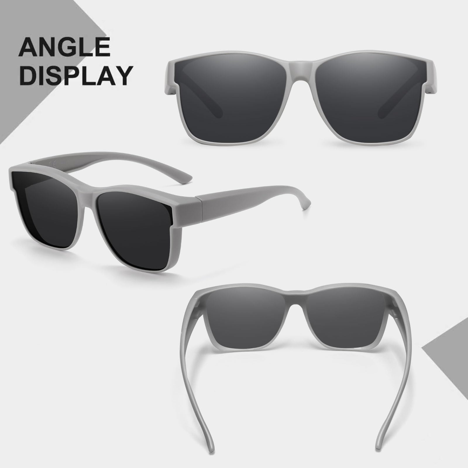 HAOLOTA Fit-Over Sunglasses-Polarized for Men Square Shades Oversized SG0174L