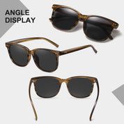 HAOLOTA 2pcs Classic Round Polarized Sunglasses for Women Men Lightweight SG8081-2P