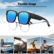HAOLOTA 3pcs Polarized Fit Over Glasses Sunglasses Men Women UV400 Protection SG1824-3P