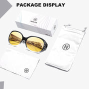 HAOLOTA Women Night Vision Driving Glasses Polarized HD Yellow Tinted Anti Glare NV0008