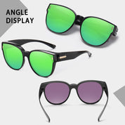 HAOLOTA Cat Eye Sunglasses for Prescription Glasses Women TR90 Lightweight SG0189