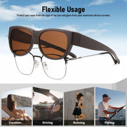 HAOLOTA Cat Eye Sunglasses for Women Polarized Sunglasses Wear Over Glasses SG0173