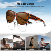 HAOLOTA Cat Eye Sunglasses Over Glasses SG0179