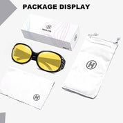 HAOLOTA Women Night Vision Driving Glasses Polarized HD Yellow Tinted Anti Glare NV0008