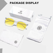 HAOLOTA Night Vision Driving Glasses Yellow Tinted Anti Glare Women NV8081