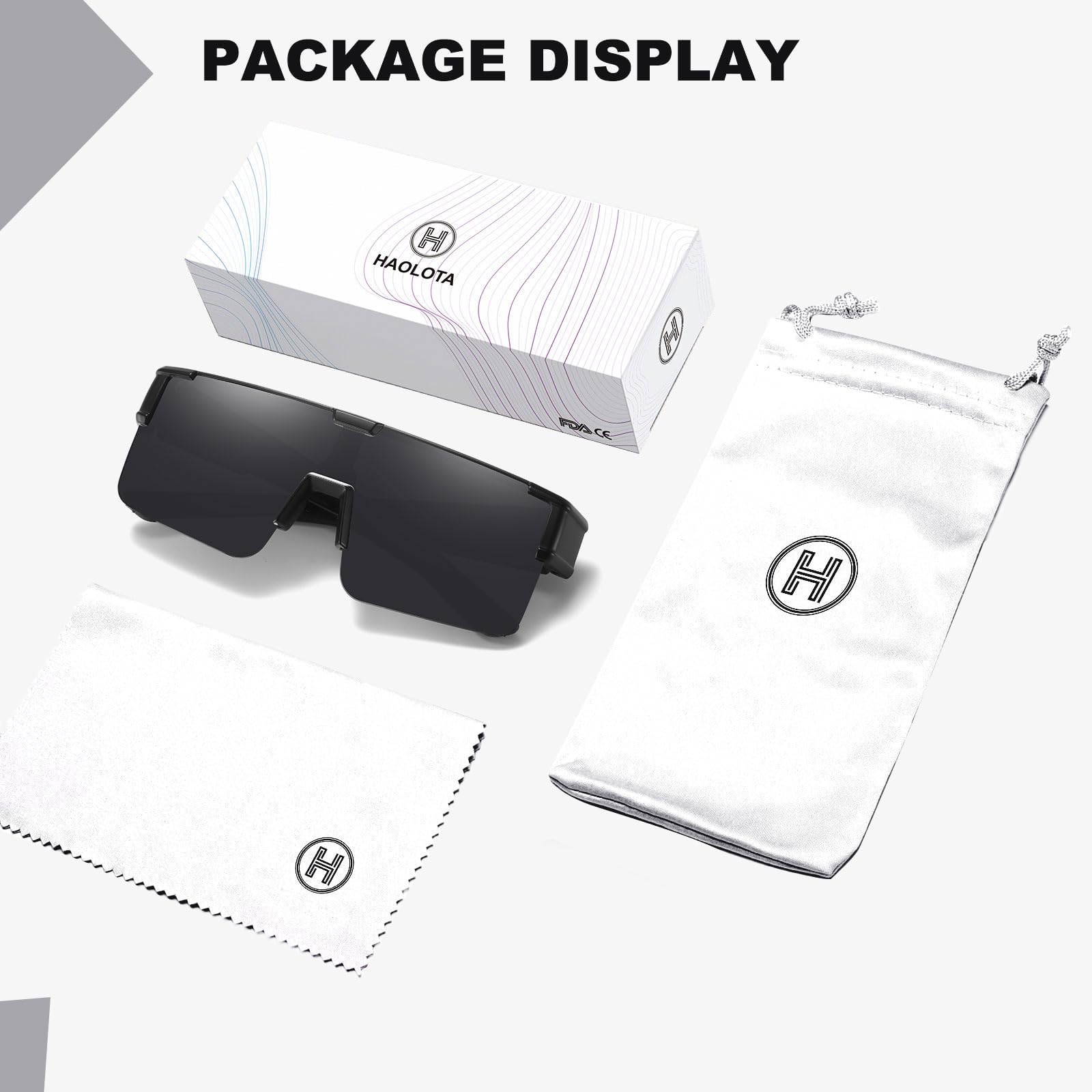 HAOLOTA Cycling Sunglasses Over Glasses for Men Outdoors UV Protection SG0191