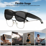 HAOLOTA Cat Eye Sunglasses for Women Polarized Sunglasses Wear Over Glasses SG0173