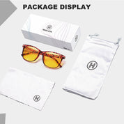 HAOLOTA Night Vision Driving Glasses Yellow Tinted Anti Glare Women NV8081