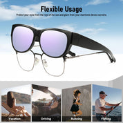 HAOLOTA Cat Eye Sunglasses for Women Polarized Sunglasses Wear Over Glasses SG0173