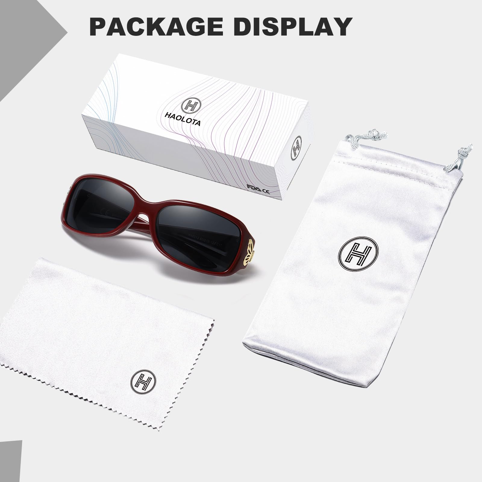 HAOLOTA Women's Polarized Sunglasses - Fashionable Butterfly Design SG0012