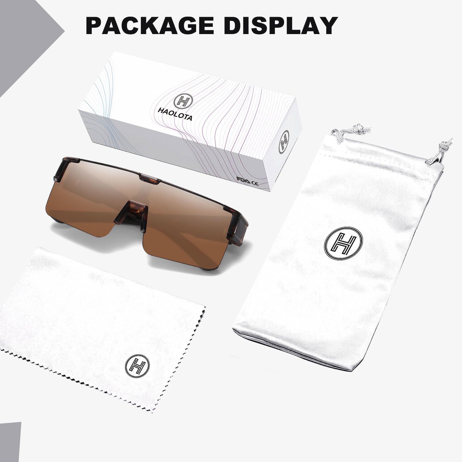 HAOLOTA Cycling Sunglasses Over Glasses for Men Outdoors UV Protection SG0191
