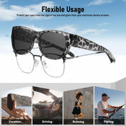 HAOLOTA Cat Eye Sunglasses for Women Polarized Sunglasses Wear Over Glasses SG0173