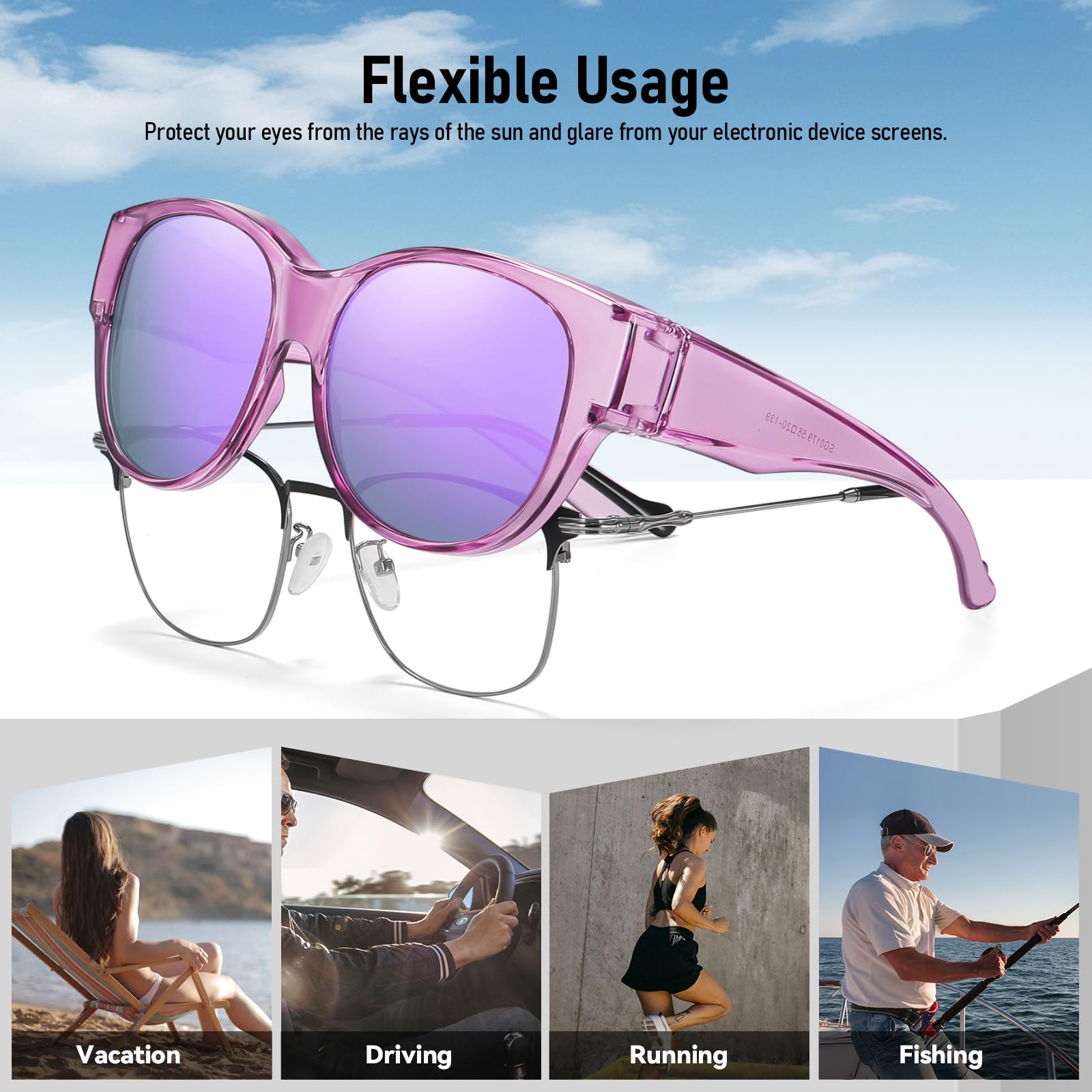 HAOLOTA Cat Eye Sunglasses Over Glasses SG0179